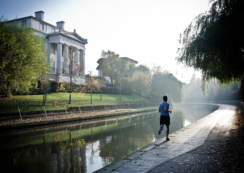 Girl jogging in nature